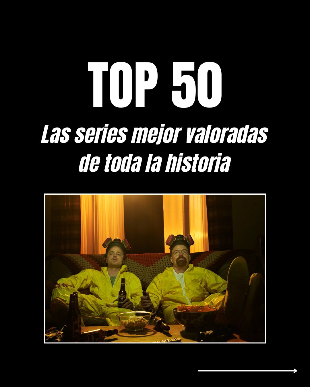 Las 50 series mejor valoradas de la historia.